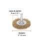 Escobilla Carda circular 2" alambre grueso para taladro TRUPER 11569