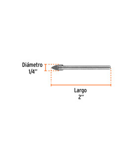 Broca para vidrio y azulejo de 1/4"  Truper 11702