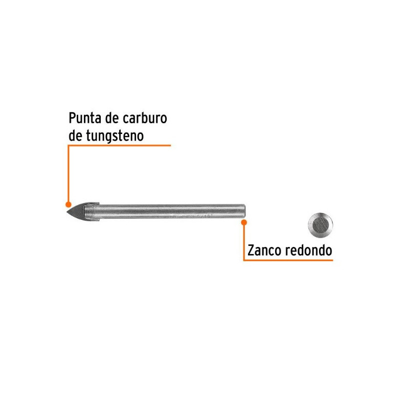 Broca para vidrio y azulejo de 5/16"  Truper 11703