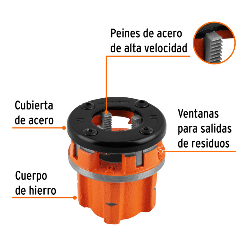 DADO 3/4 PARA TARRAJA TA-850 Y TA-851 TRUPER 13076