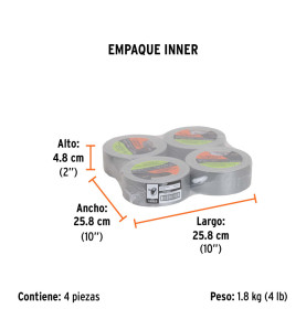 CINTA DOBLE CARA 19 MM X 5 MTS TRUPER 11725
