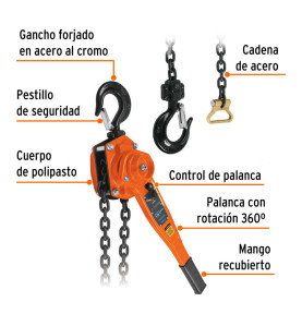 TECLE RATCHE polipasto de palanca 1-1/2 1.5 TON 16842 TRUPER