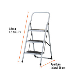 ESCALERA TUBULAR PLEGABLE 4 PELDAÑOS PRETUL 24122