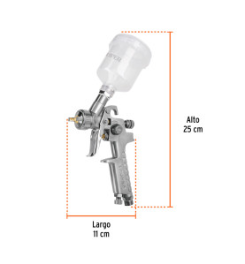 PISTOLA DE GRAVEDAD COMPACTA HVLP vaso plástico  11097 TRUPER