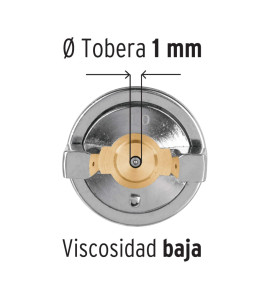 PISTOLA DE GRAVEDAD COMPACTA HVLP vaso plástico  11097 TRUPER