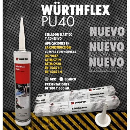 Wurthflex PU40 SALCHICHA Gris 600 ml WURTH