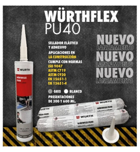 WURTHFLEX PU40 GRIS 300 ML WURTH