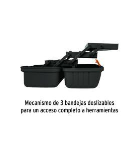 Caja para pesca de 16" con 3 bandejas deslizables 10539  Truper