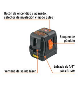Nivel láser rojo alcance 10 m  TRUPER 17079